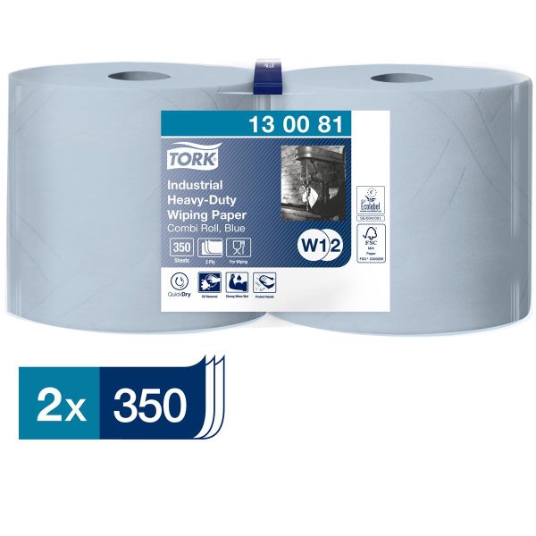 Tork Industrial Heavy-Duty Wiping Paper, 3ply