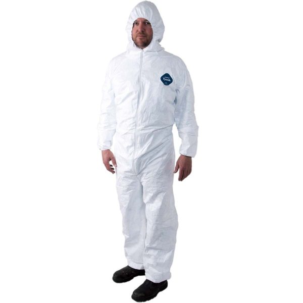 Tyvek® Elasticated Hooded Coveralls – All Sizes - Image 2