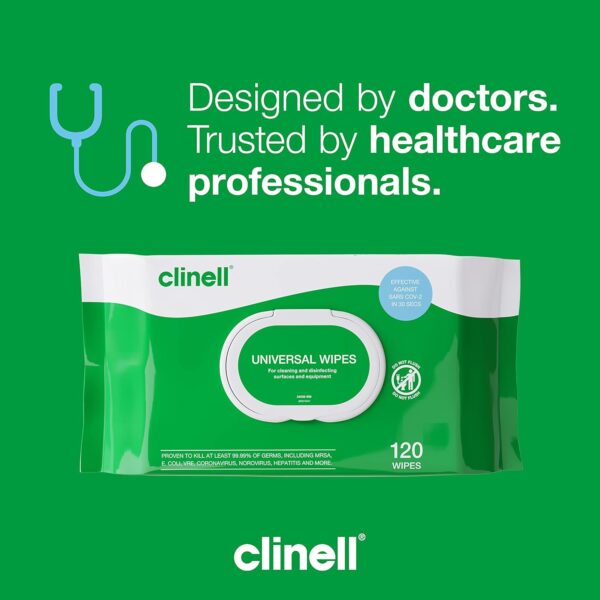 Clinell Universal Disinfectant Wipes x 120 - Image 5