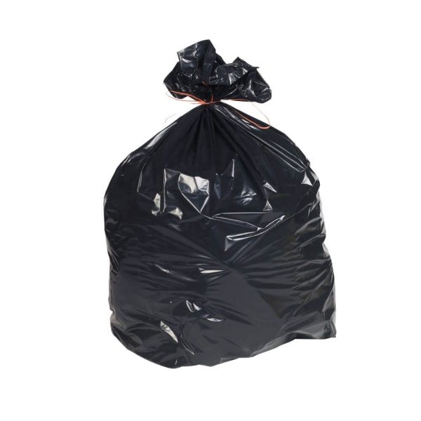 heavy duty black refuse sacks bin liner bags size 18 x 29 x 39 160 gauge 1018 p