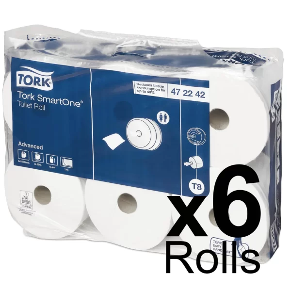 Tork Smartone Toilet Roll 2 Ply White T8 - Image 2