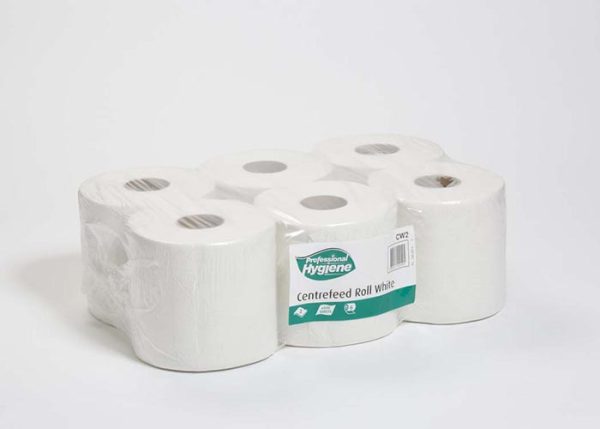 Professional Hygiene CENTREFEED ROLL 2 PLY White – 500 Sheet