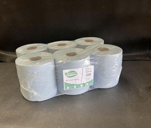 Professional Hygiene CENTREFEED ROLL 2 PLY BLUE – 700 Sheet