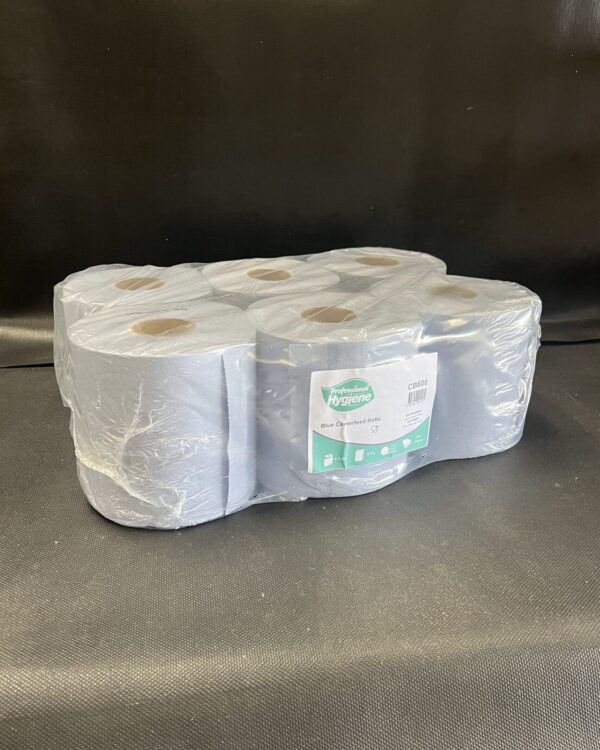 Professional Hygiene CENTREFEED ROLL 2 PLY BLUE – 120mtr x 20cm