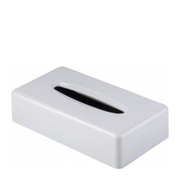 White Long Style Tissue Box Cover